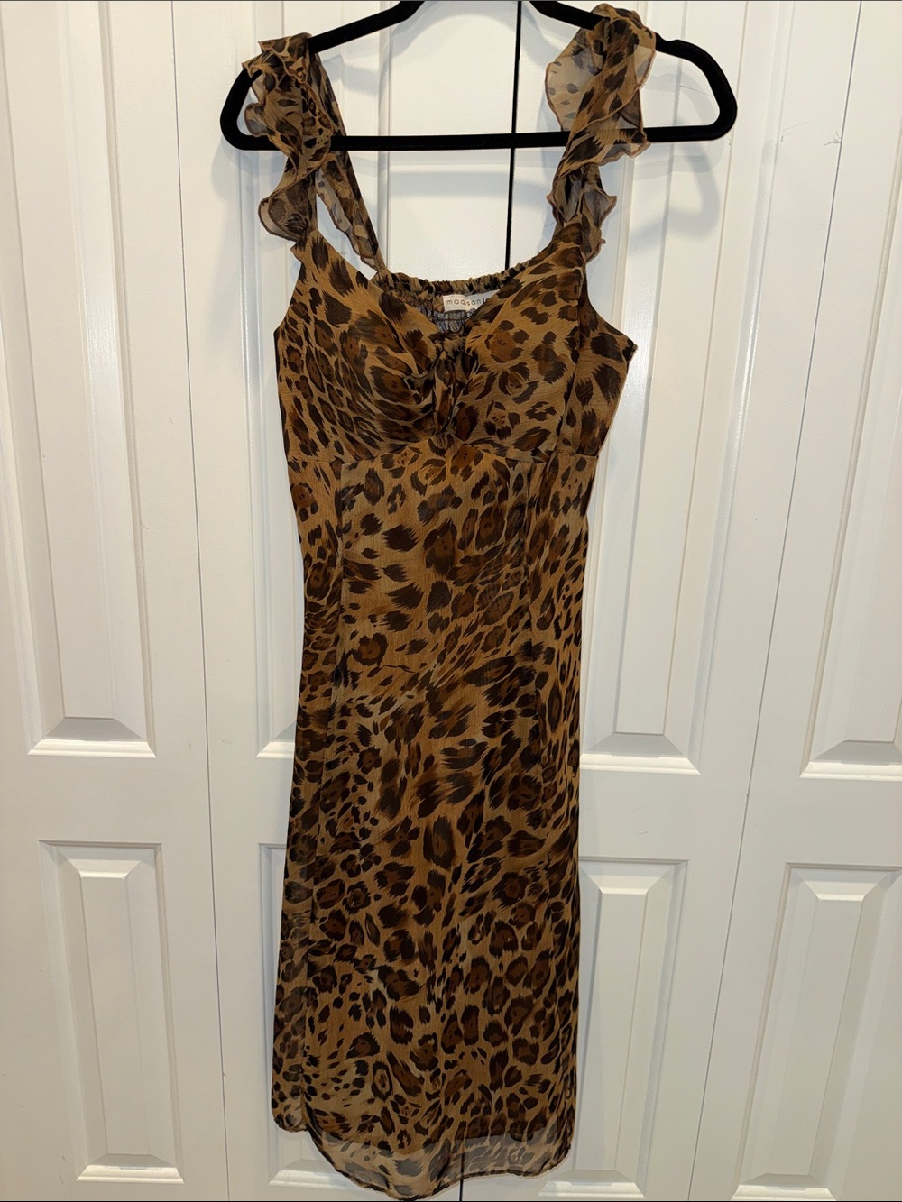 madison leigh Brown and Black Leopard-Print Dress